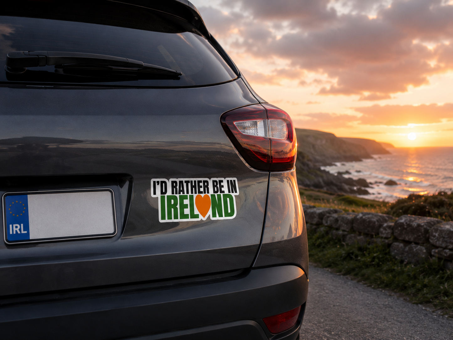 Id rather be in Ireland bumper sticker