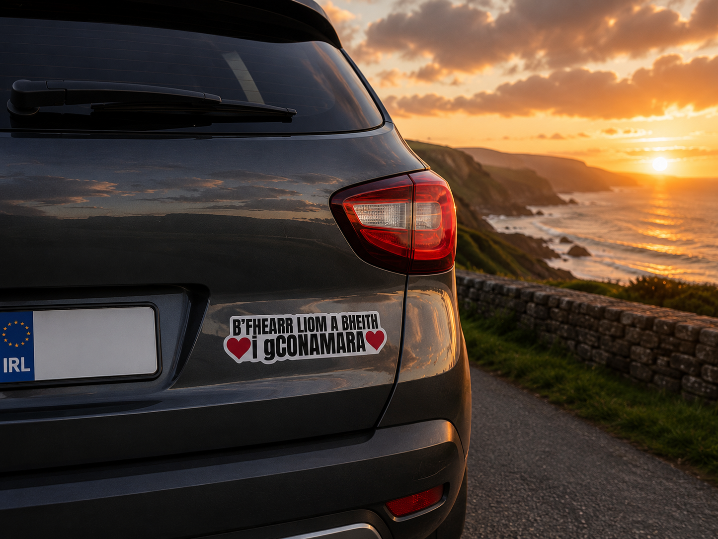 B’fhearr liom a bheith i gConamara bumper sticker