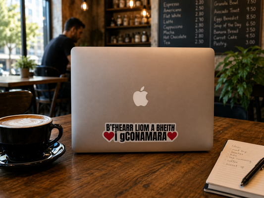 B’fhearr liom a bheith i gConamara bumper sticker
