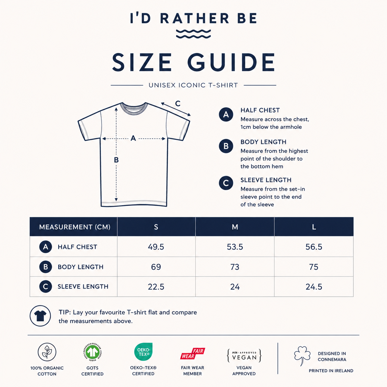 I'd Rather Be In Connemara Navy T-Shirt