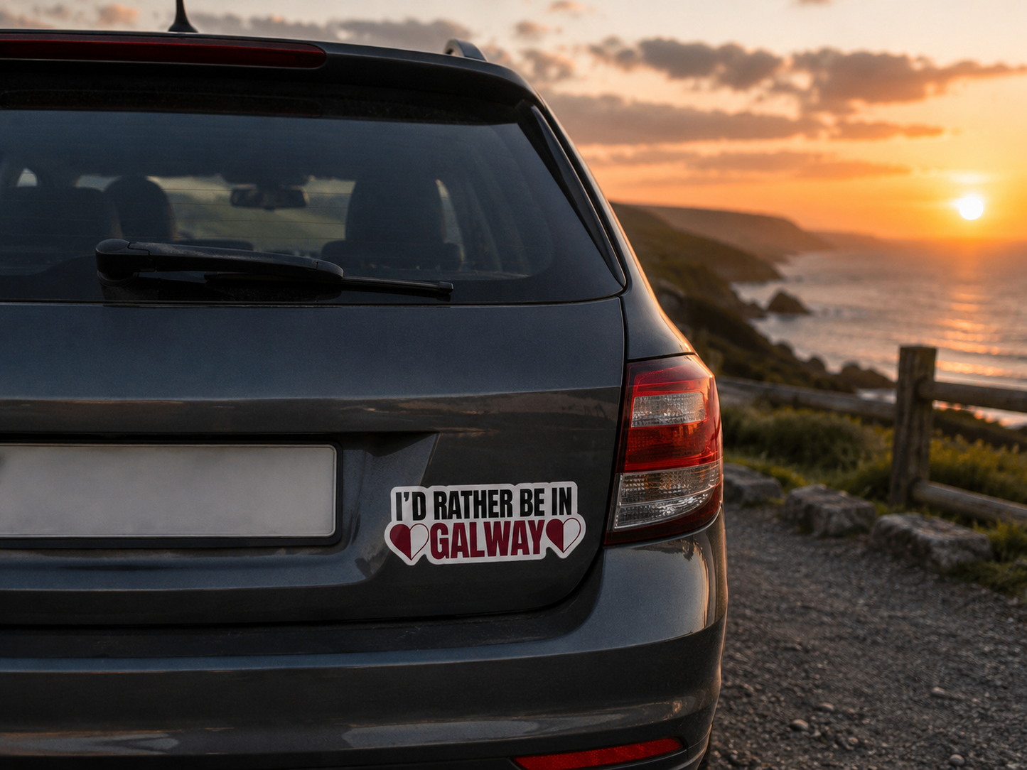 Id rather be in Galway bumper sticker