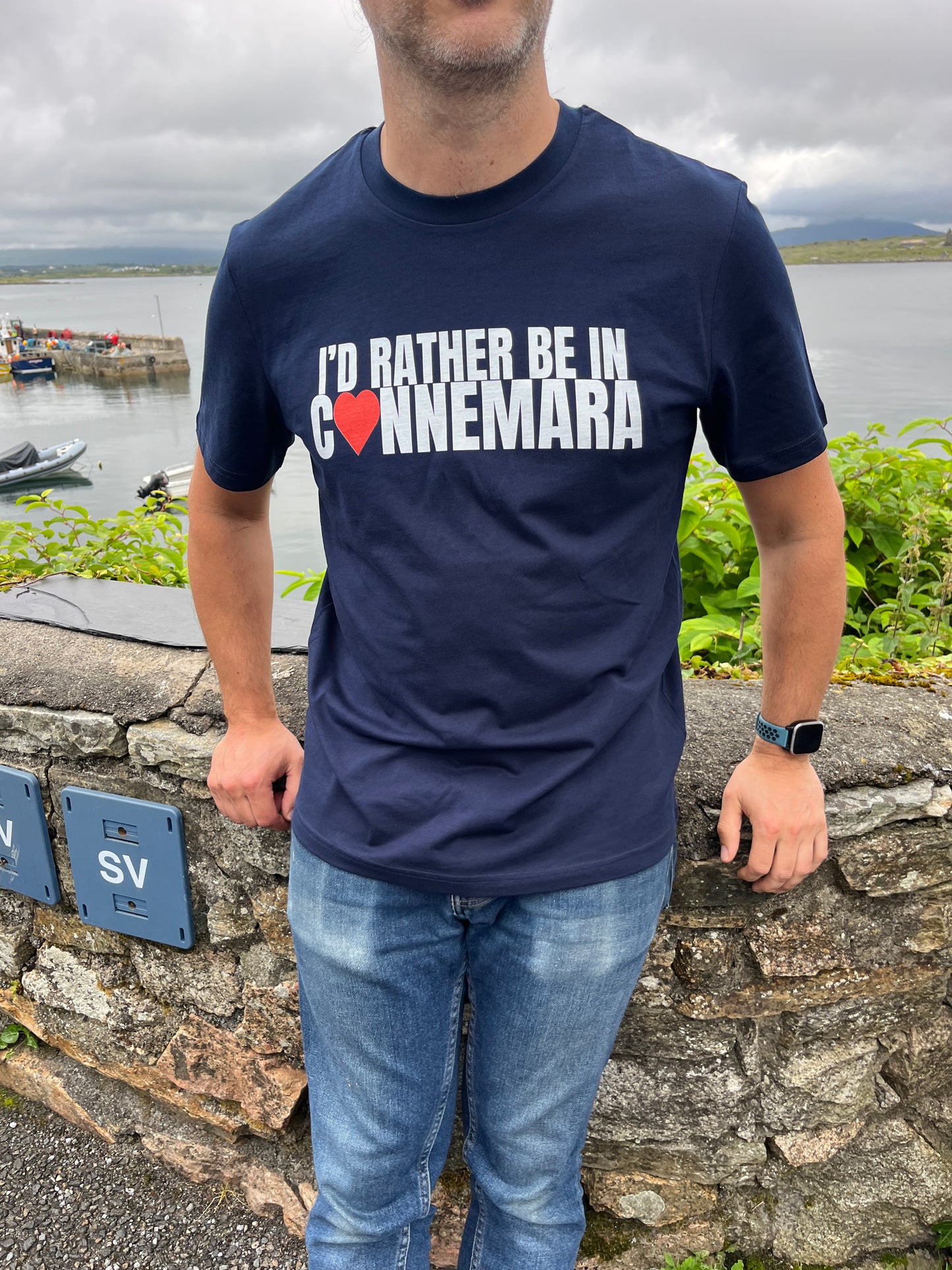 I'd Rather Be In Connemara Navy T-Shirt