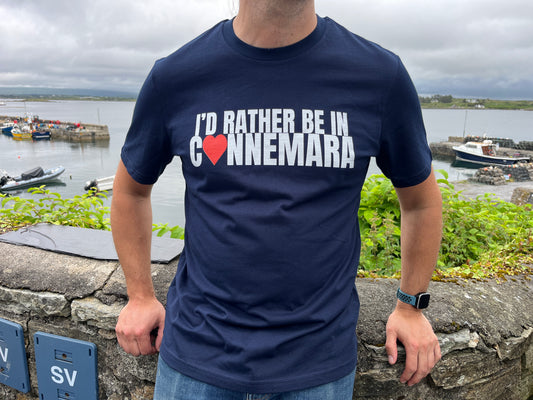 I'd Rather Be In Connemara Navy T-Shirt