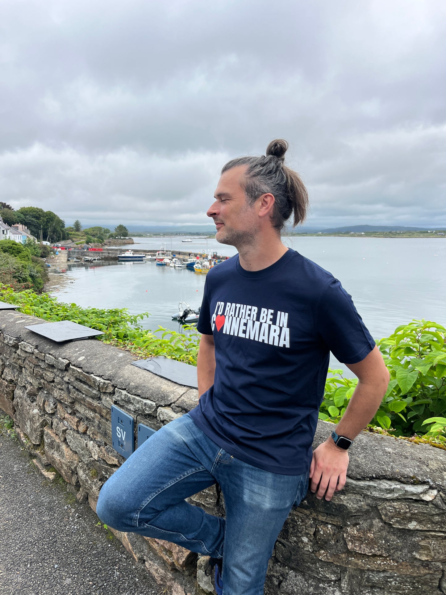 I'd Rather Be In Connemara Navy T-Shirt
