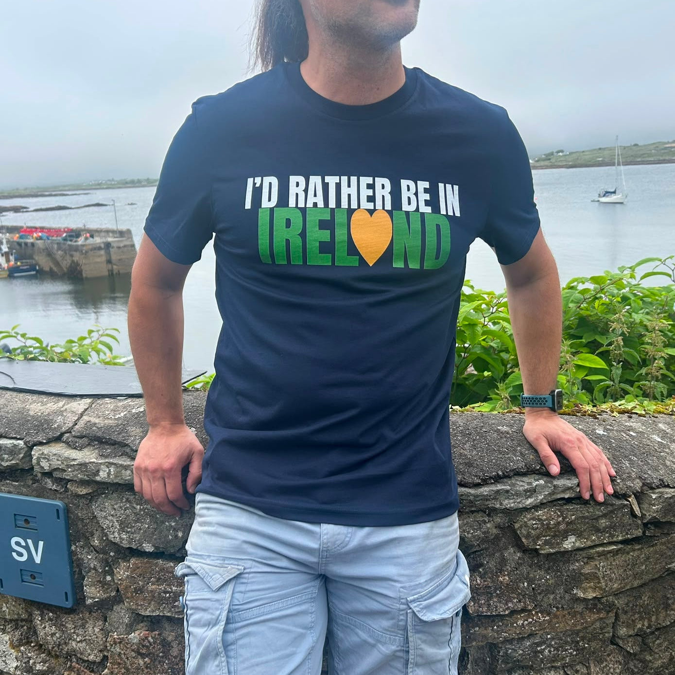 I'd Rather Be In Ireland Navy T-Shirt