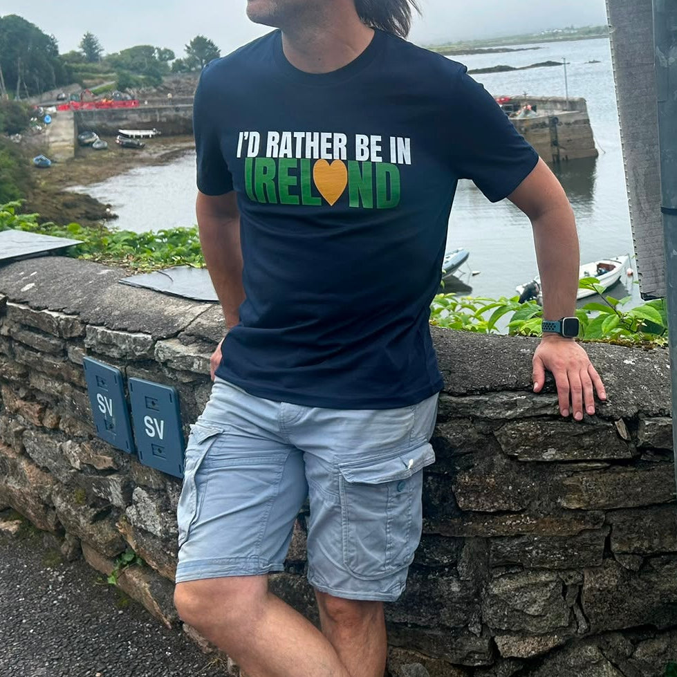 I'd Rather Be In Ireland Navy T-Shirt
