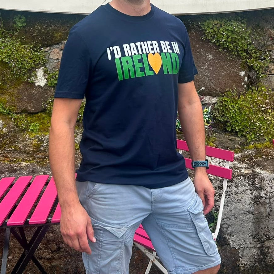I'd Rather Be In Ireland Navy T-Shirt