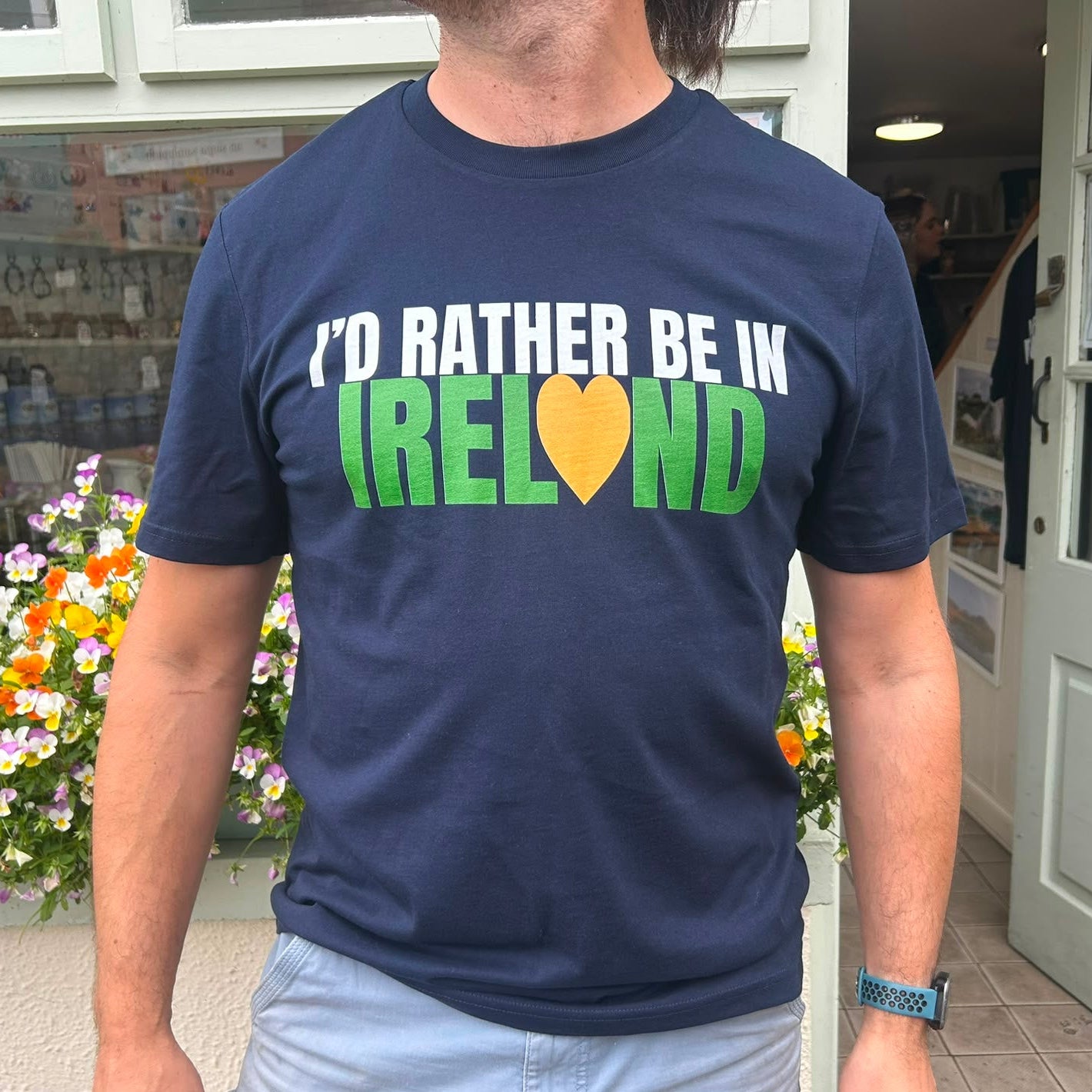 I'd Rather Be In Ireland Navy T-Shirt