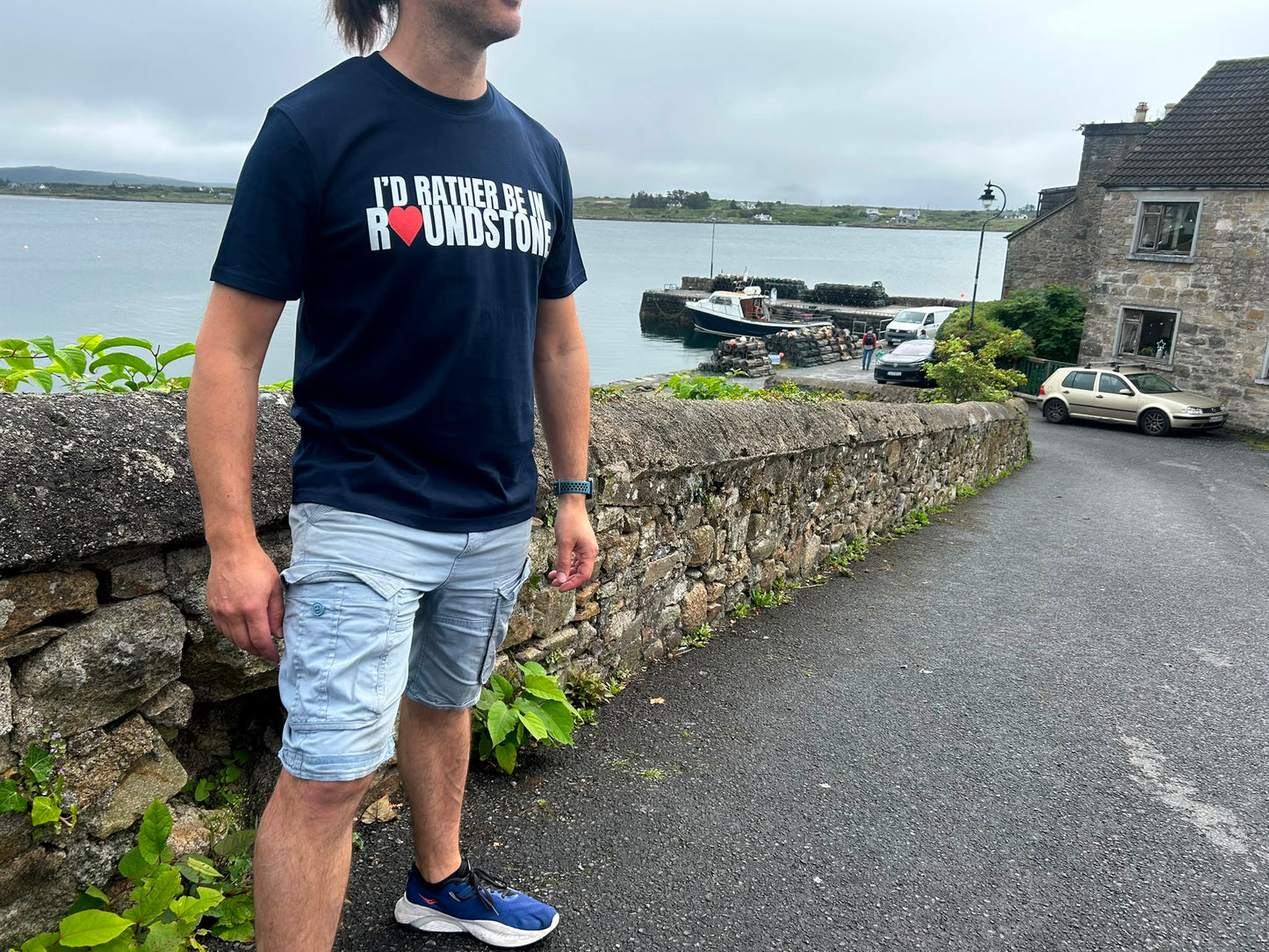 I'd Rather Be In Roundstone Navy T-Shirt