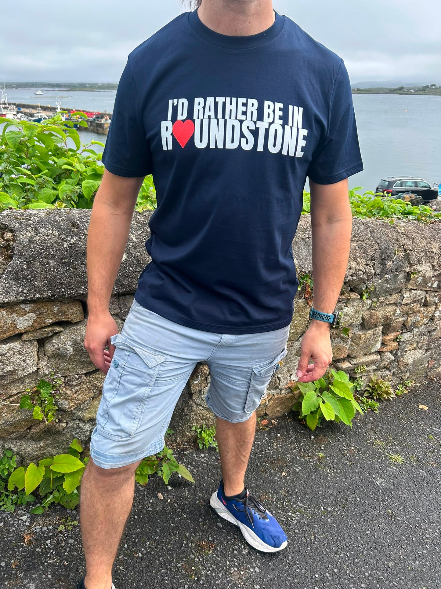I'd Rather Be In Roundstone Navy T-Shirt
